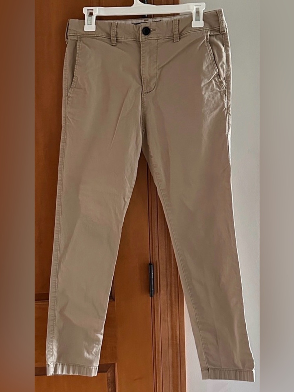 Hollister Epic Flex Skinny Chino Pants Khaki Tan Beige Mens Size 30x30